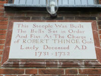 Grundisburgh Tower Plaque.