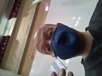 Me after my vaccination this morning. God willing one step closer to full-on ringing!