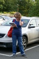 Katharine Salter giving out the results.