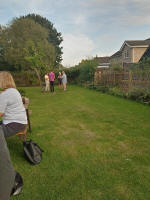 Handbell Ringing in the beer garden of The Six Bells in Horringer.