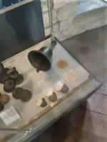 Town Cryer's bell on display at Orford Castle.