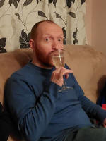 Me enjoying a spot of fizzy.