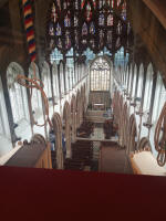View from the ringing chamber at St Peter Mancroft in Norwich. View from the ringing chamber at St Peter Mancroft in Norwich.