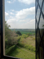 The view of Buxhall across the fields from Great Finborough ringing chamber.  The view of Buxhall across the fields from Great Finborough ringing chamber.