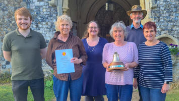 The Thurston band with the Lester Brett Trophy. (Mike Whitby) The Thurston band with the Lester Brett Trophy. (Mike Whitby)