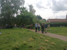 Listening to the ringing at Blythburgh. Listening to the ringing at Blythburgh.