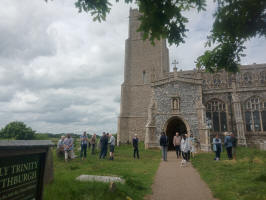 Listening to the ringing at Blythburgh. Listening to the ringing at Blythburgh.