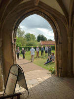 Listening to the ringing at Blythburgh. Listening to the ringing at Blythburgh.