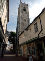 St Lawrence in Ipswich with the police presence in the background. St Lawrence in Ipswich with the police presence in the background.