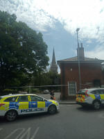 The scene at St Mary-le-Tower this morning. The scene at St Mary-le-Tower this morning.