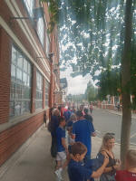 The queue for autographs at the Ipswich Town Open Day. The queue for autographs at the Ipswich Town Open Day.