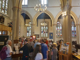 Crowds at thanksgiving for George Pipe in St Mary-le-Tower. Crowds at thanksgiving for George Pipe in St Mary-le-Tower.