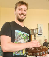 Colin Salter received the Rose Trophy for the St Mary-le-Tower team. Colin Salter received the Rose Trophy for the St Mary-le-Tower team.
