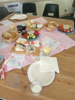 Our table at tea. Our table at tea.