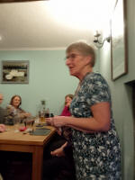 Mary Garner making her speech at the Pettistree Ringers Dinner. Mary Garner making her speech at the Pettistree Ringers Dinner.