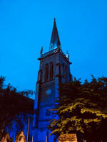 St Mary-le-Tower's tower lit in blue. (by kind permission of St Mary-le-Tower) St Mary-le-Tower's tower lit in blue. (by kind permission of St Mary-le-Tower)