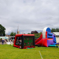 The football funday at Wickham Market beneath the tower of All Saints. The football funday at Wickham Market beneath the tower of All Saints.