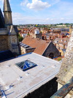Coming down from the ringing chamber at Rochester Cathedral. Coming down from the ringing chamber at Rochester Cathedral.