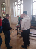 Handbell ringing at St Clement's. Handbell ringing at St Clement's.