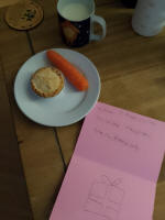 Goodies left for Father Christmas and his reindeer! Goodies left for Father Christmas and his reindeer!