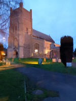 St Bartholomew's church in Orford from our seat in The King's Head.
