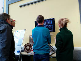 Watching the live feed of the bells and ringing chamber.