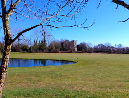 Melton Old Church tower on the way there.