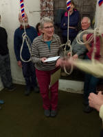 Mary presented with her birthday card.