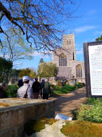 Processing to St Mary the Virgin church in Woodbridge on Palm Sunday.