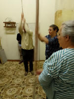 Judging the ringing during the South-East District Practice at Easton.