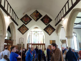 Gathered in Yoxford church for the draw and before the ringing began.