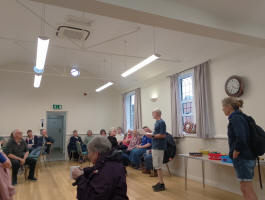 At the village hall.