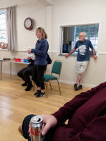 Joshua Watkins & Juliet Griffiths giving comments and the results.