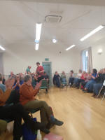 Hal Meakin presents the David Barnard Memorial Trophy to Ray Lewis of Wickham Market.