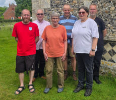 The pealband at Pettistree. Image: Mike Whitby.