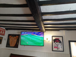 Watching the football at the Red Lion.