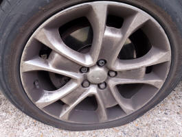 Flat tyre that prevented me getting to Ipswich Minster this evening.