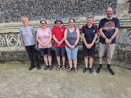 The band for our quarter-peal at Woodbridge. Image: Maurice Faircloth.