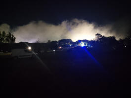 Fire next to the campsite. Fire next to the campsite.