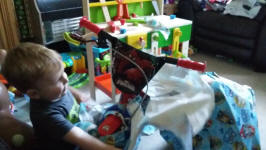 Alfie opening birthday presents!