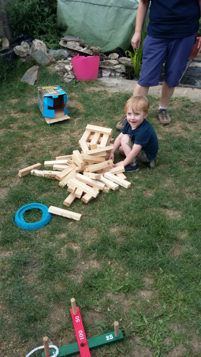Reunited with Alfie who was having fun in Granny’s garden!