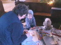 Alfie playing with his Gran.
