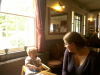 Alfie & Ruthie getting excited at the first pub of the holiday! Alfie & Ruthie getting excited at the first pub of the holiday!