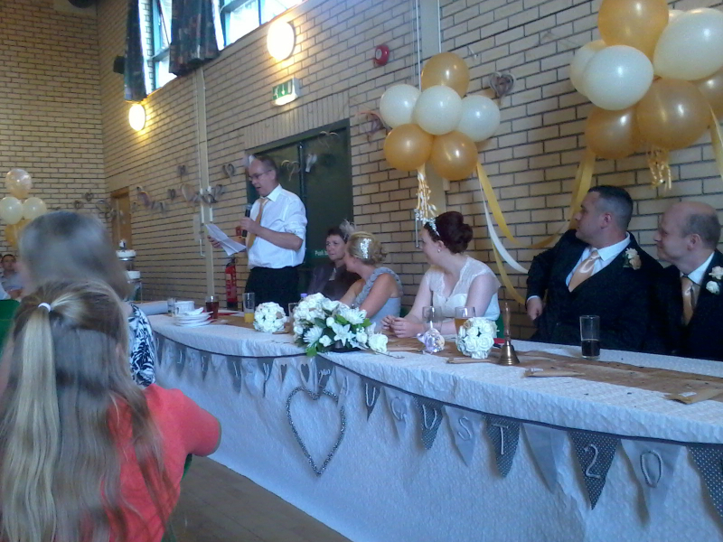 Paul Bray making his speech.