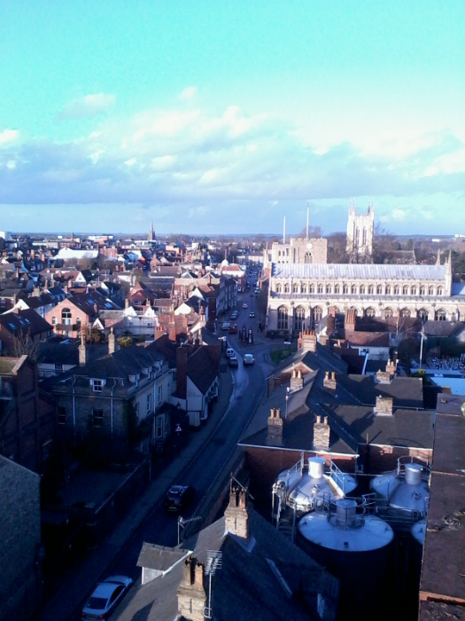 From the roof of Greene King brewery.