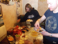 Grub's up at Chez Munnings. Click for a bigger picture. Grub's up at Chez Munnings.