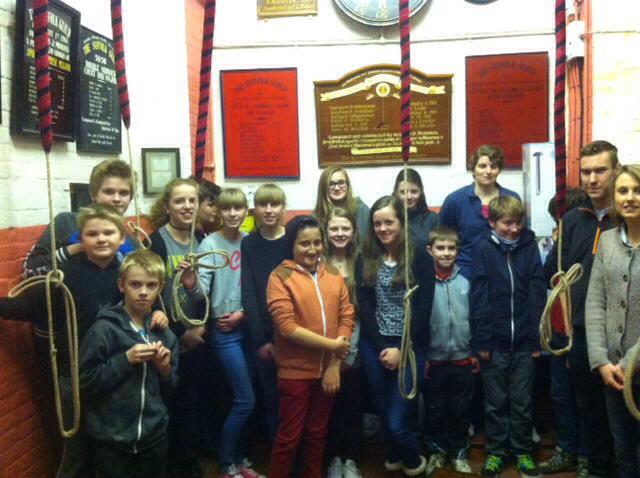 Young Ringers at Grundisburgh for the Young Ringers event.