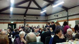Taking our seats for the 95th Anniversary Suffolk Guild Dinner at The Blackbourne Community Centre in Elmswell.