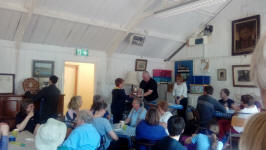 Neal Dodge collects the Lester Brett Call Change Trophy on behalf the winners Great Barton.