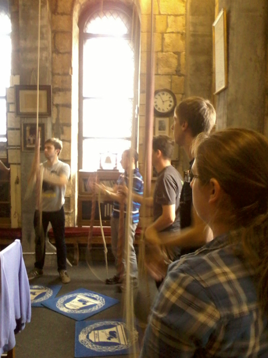 Sunday morning service ringing at Lincoln Cathedral.